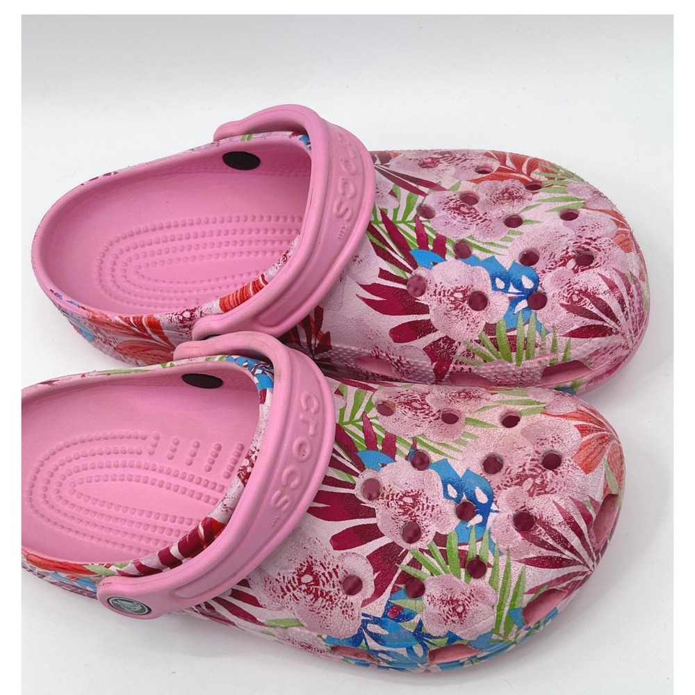 Crocs Classic Graphic Print Tropical Womens 7 Mens 5 Y2K Garden Girl Beachcore - Picture 4 of 11